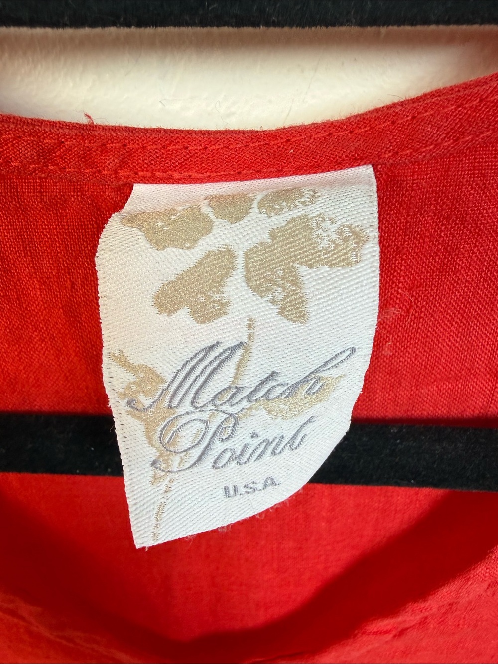 Match Point Red V-Neck Linen Tank Top - Picture 3 of 5